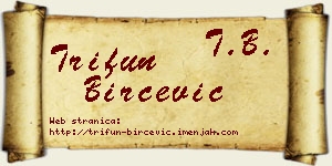 Trifun Birčević vizit kartica